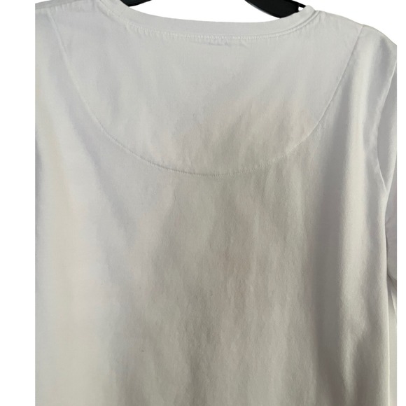 Denim & Company Womens White American Flag Stars Stripes Graphic T-Shirt Large - Picture 7 of 10